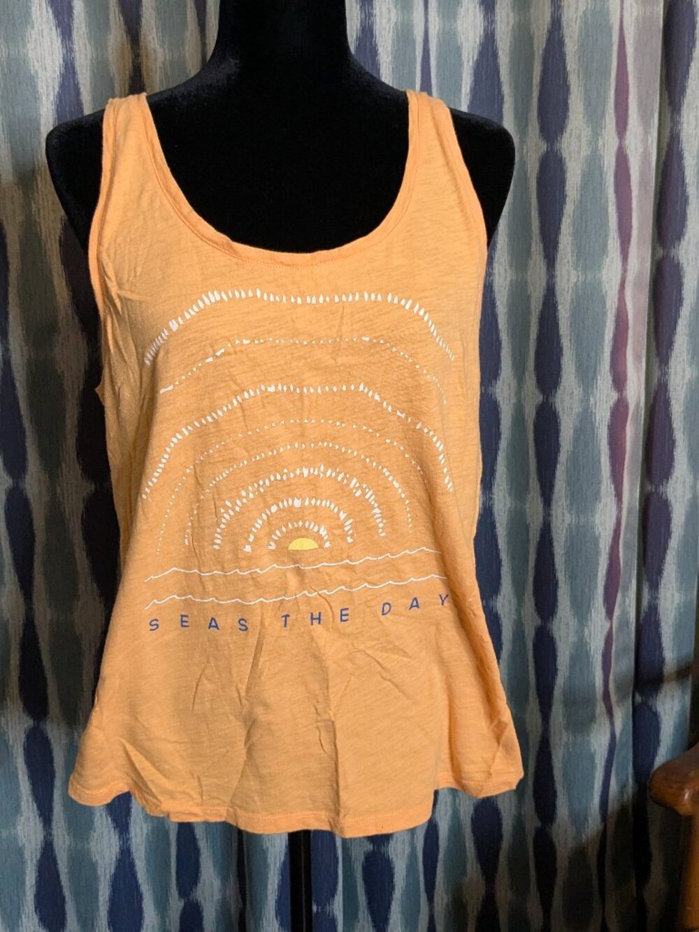 Gap Easy Comfort Seas The Day Tank Top Peach Orange Size L